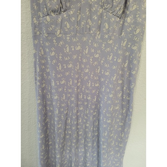 Treasure & Bond Floral Print Maxi Dress Lavender Sleeveless‎ V Neck Tie L #21 - Picture 2 of 11